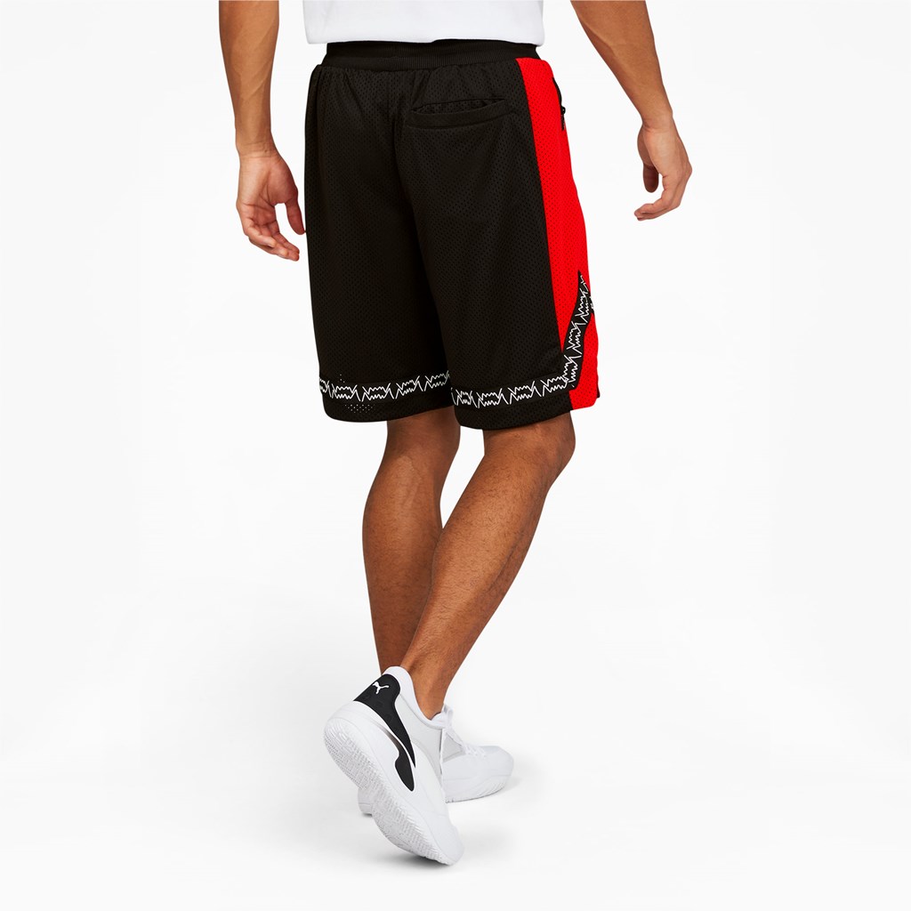 Black Puma Full Ride Basketball Men's Shorts | 9186IUQTF