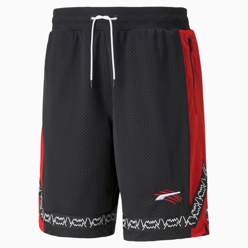 Black Puma Full Ride Basketball Men's Shorts | 9186IUQTF