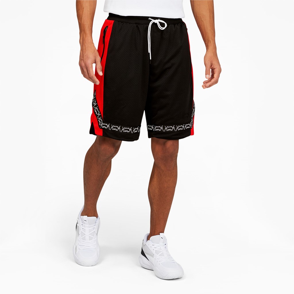 Black Puma Full Ride Basketball Men\'s Shorts | 9186IUQTF