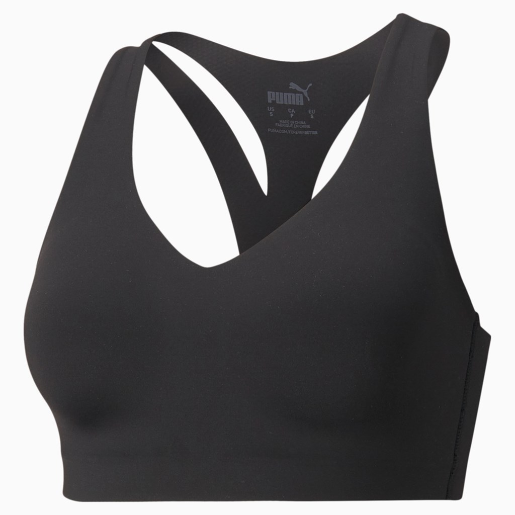 Black Puma High Impact To The Max Training Women's Sports Bra | 0982XLVAO