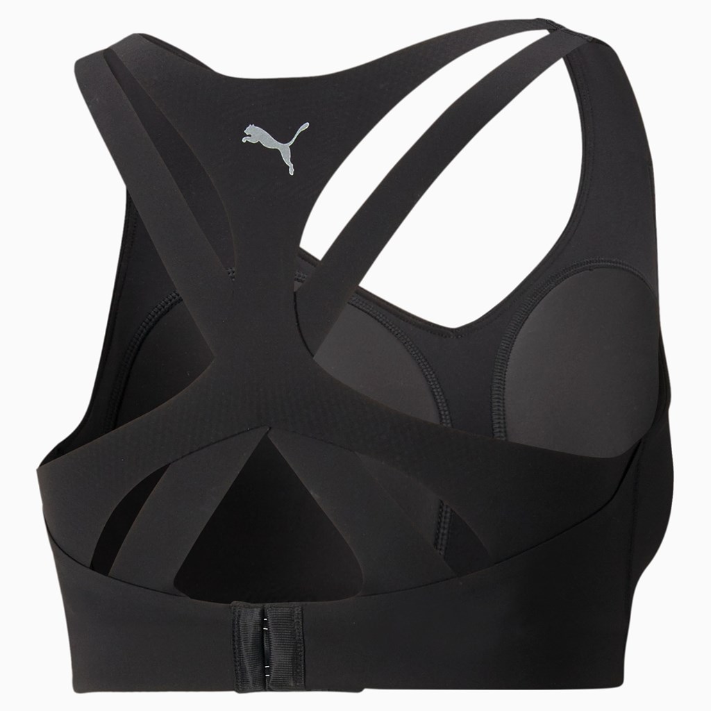 Black Puma High Impact To The Max Training Women's Sports Bra | 0982XLVAO