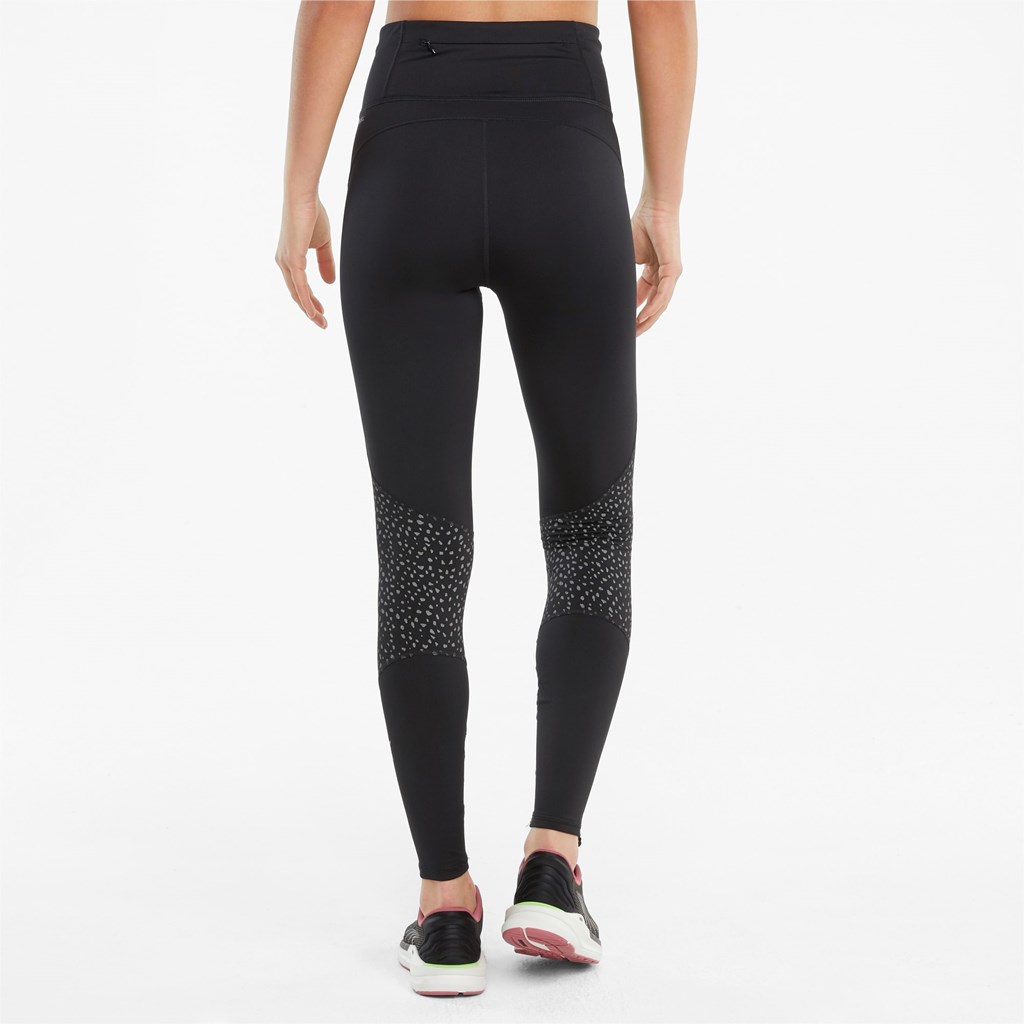 Black Puma High Waist Full-Length Running Women's Leggings | 8567KRTPE