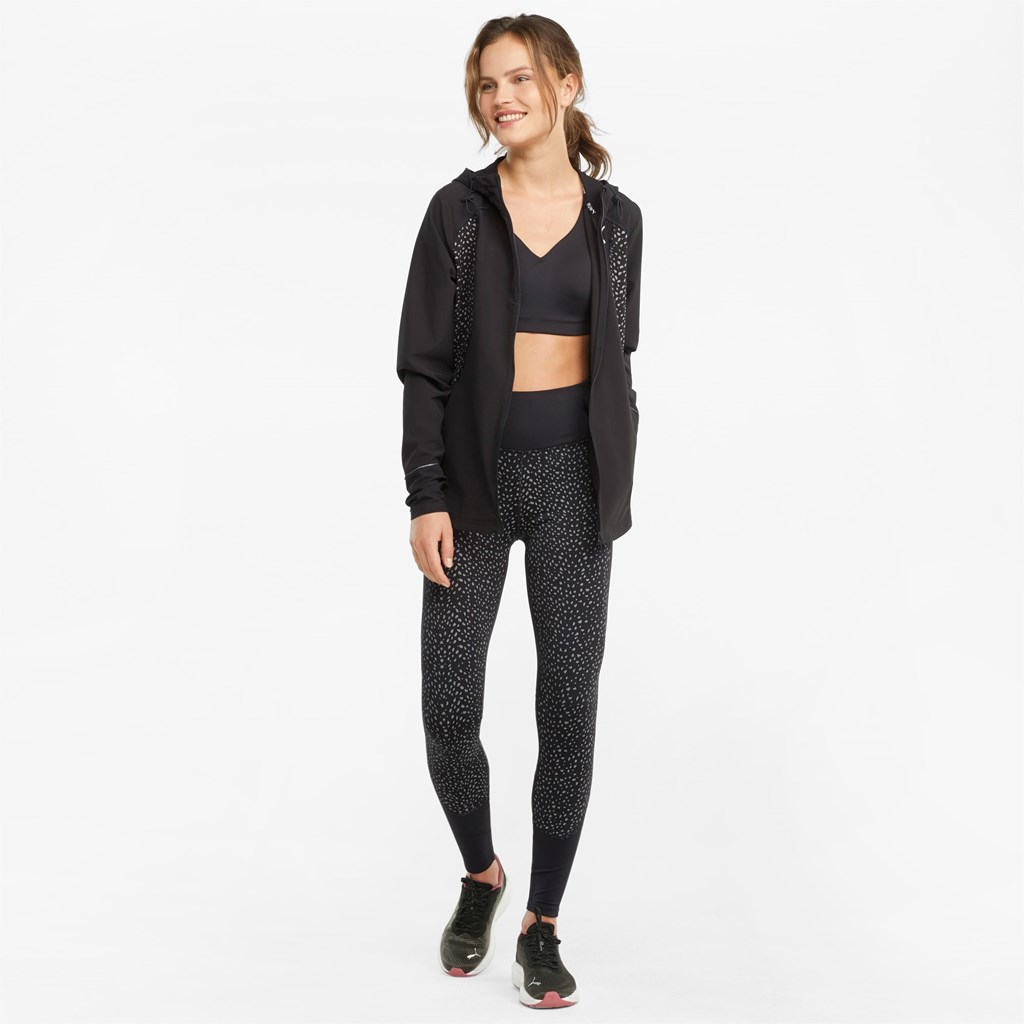 Black Puma High Waist Full-Length Running Women's Leggings | 8567KRTPE