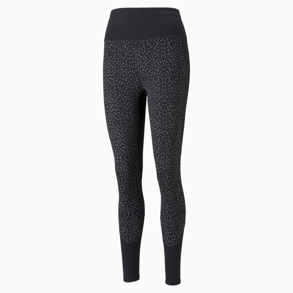 Black Puma High Waist Full-Length Running Women's Leggings | 8567KRTPE