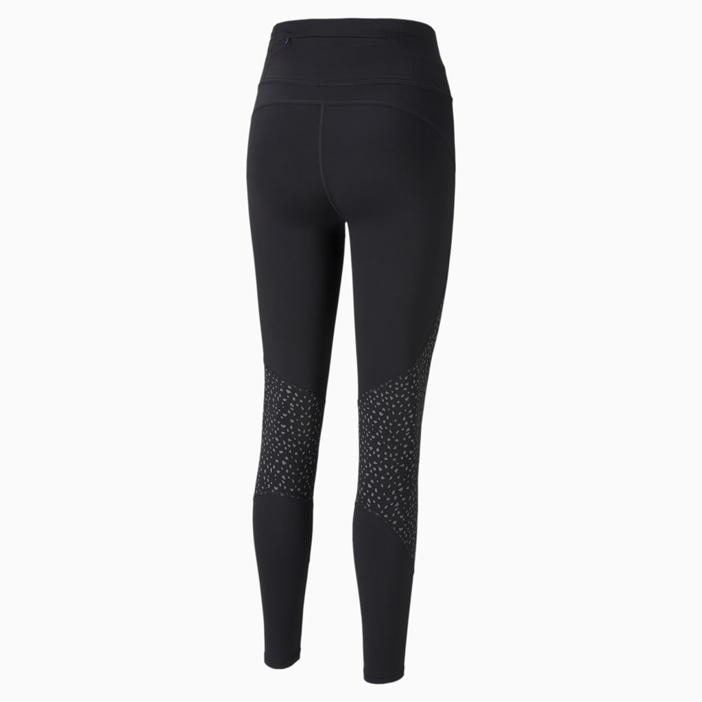 Black Puma High Waist Full-Length Running Women's Leggings | 8567KRTPE