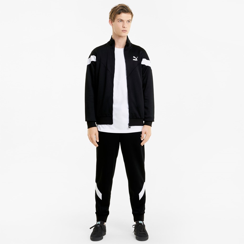 Black Puma Iconic MCS Track Men's Jacket | 6859WOVLM