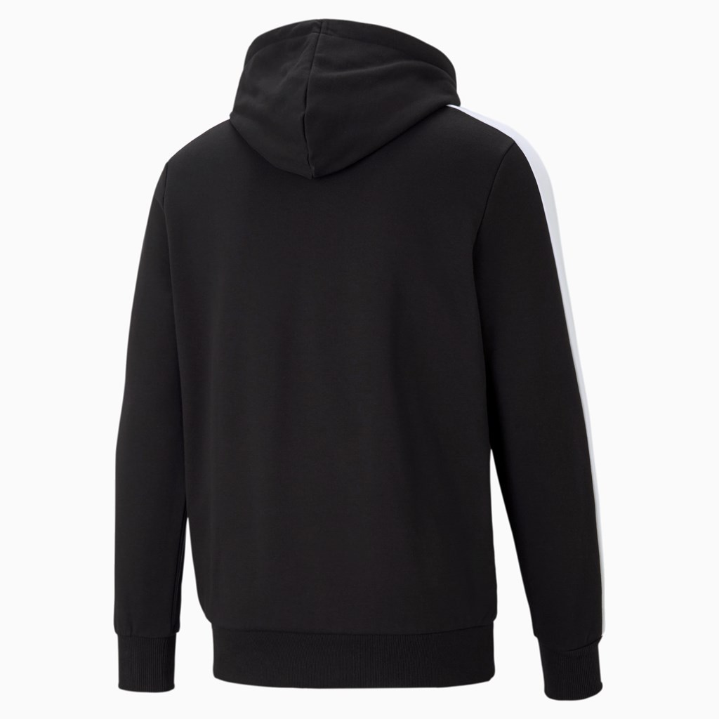 Black Puma Iconic T7 Men's Hoodie | 0314YJARU