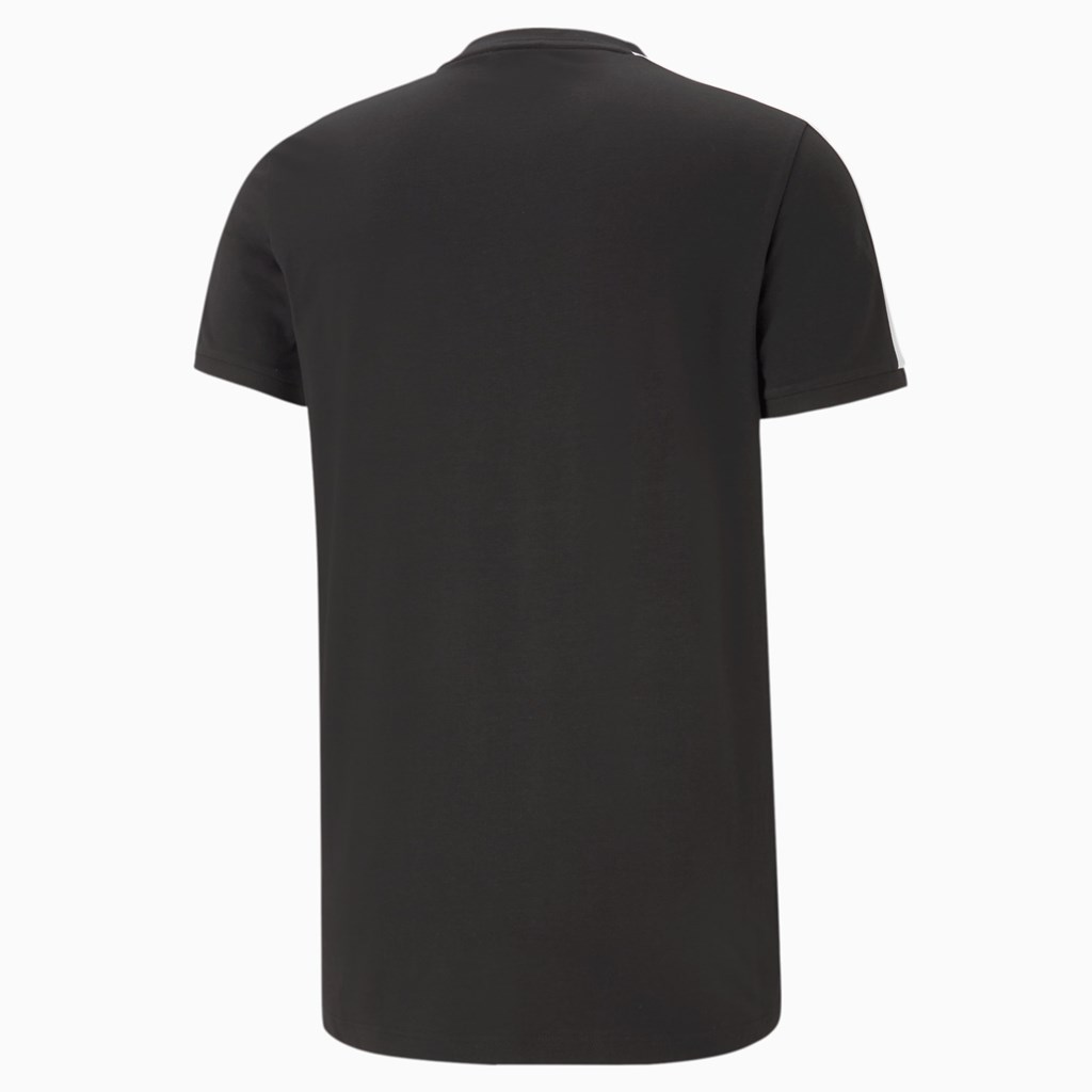 Black Puma Iconic T7 Men's Tee | 3049VQKHZ