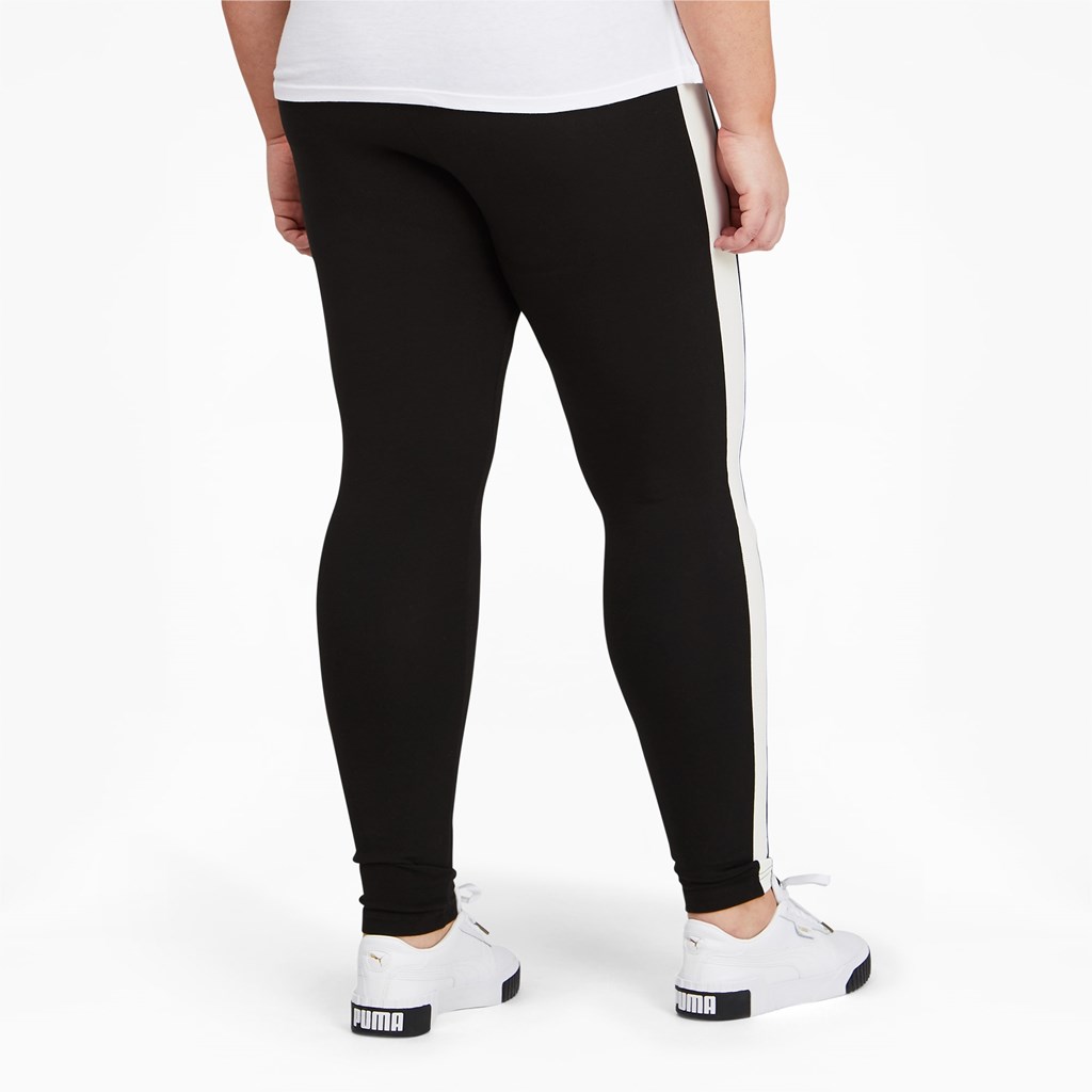 Black Puma Iconic T7 PL Women's Leggings | 5964QCXPG