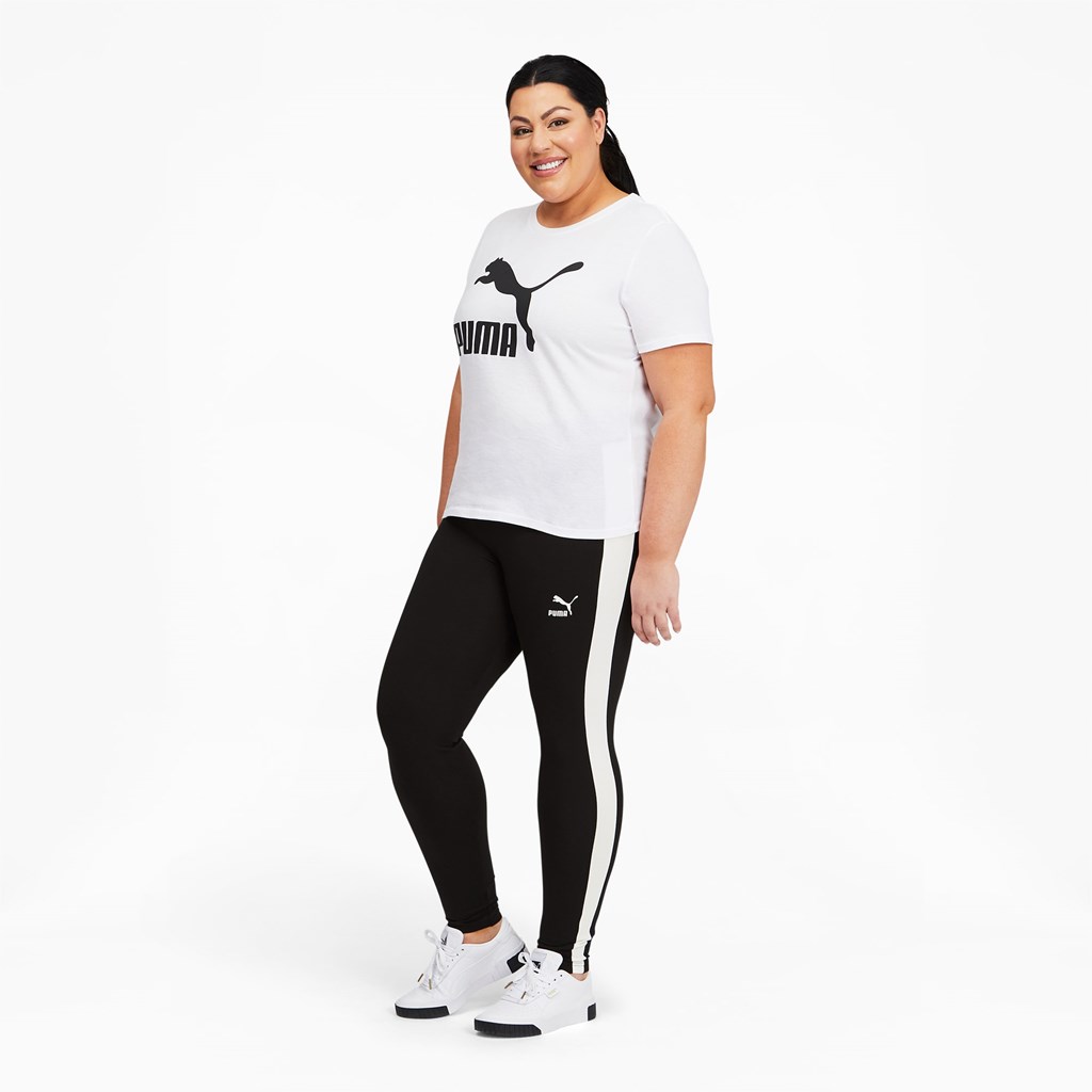 Black Puma Iconic T7 PL Women's Leggings | 5964QCXPG