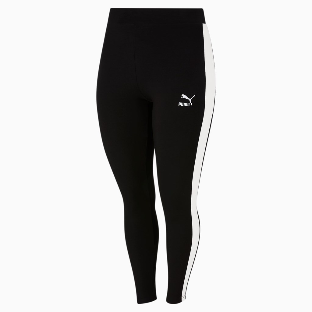 Black Puma Iconic T7 PL Women's Leggings | 5964QCXPG