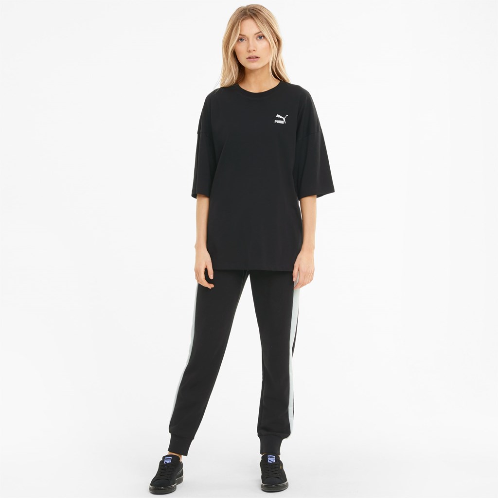 Black Puma Iconic T7 Track Women's Pants | 0379AQKPC