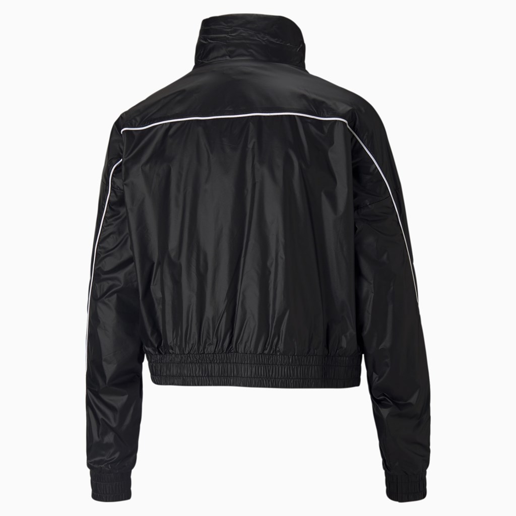 Black Puma Iconic T7 Woven Track Women's Jacket | 3051YFSLA