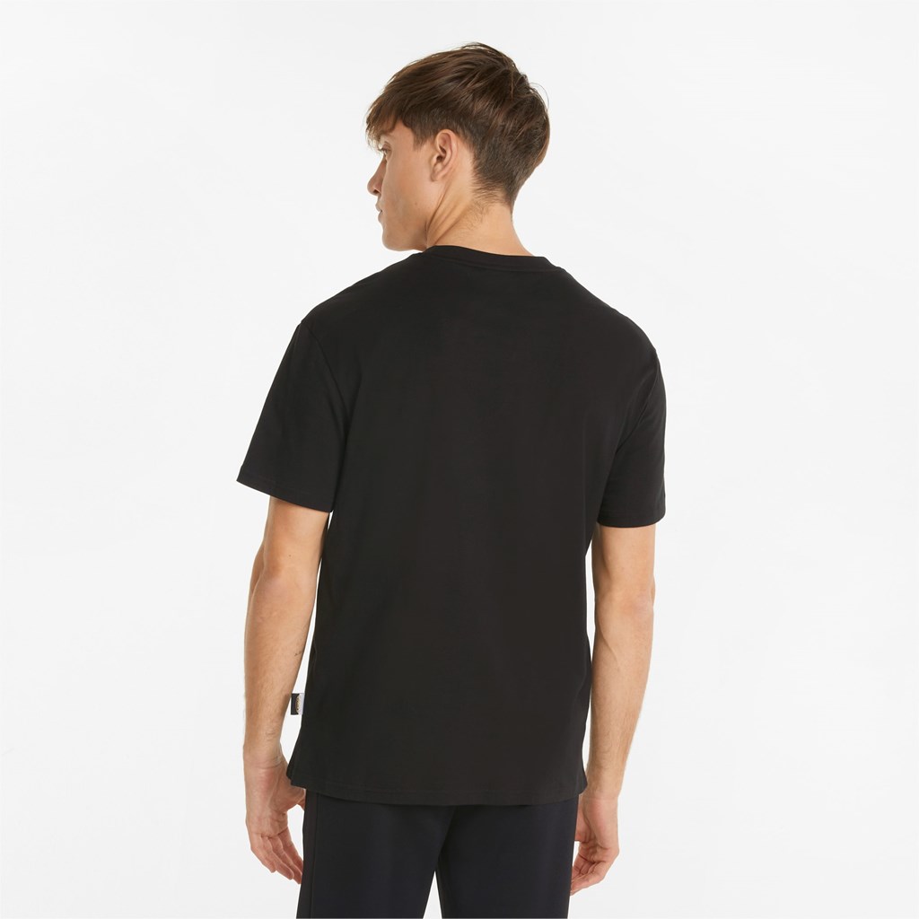 Black Puma King Logo Men's Tee | 0658PTBCI