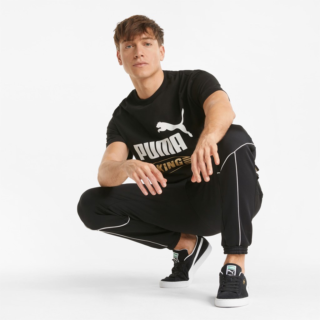 Black Puma King Logo Men's Tee | 0658PTBCI