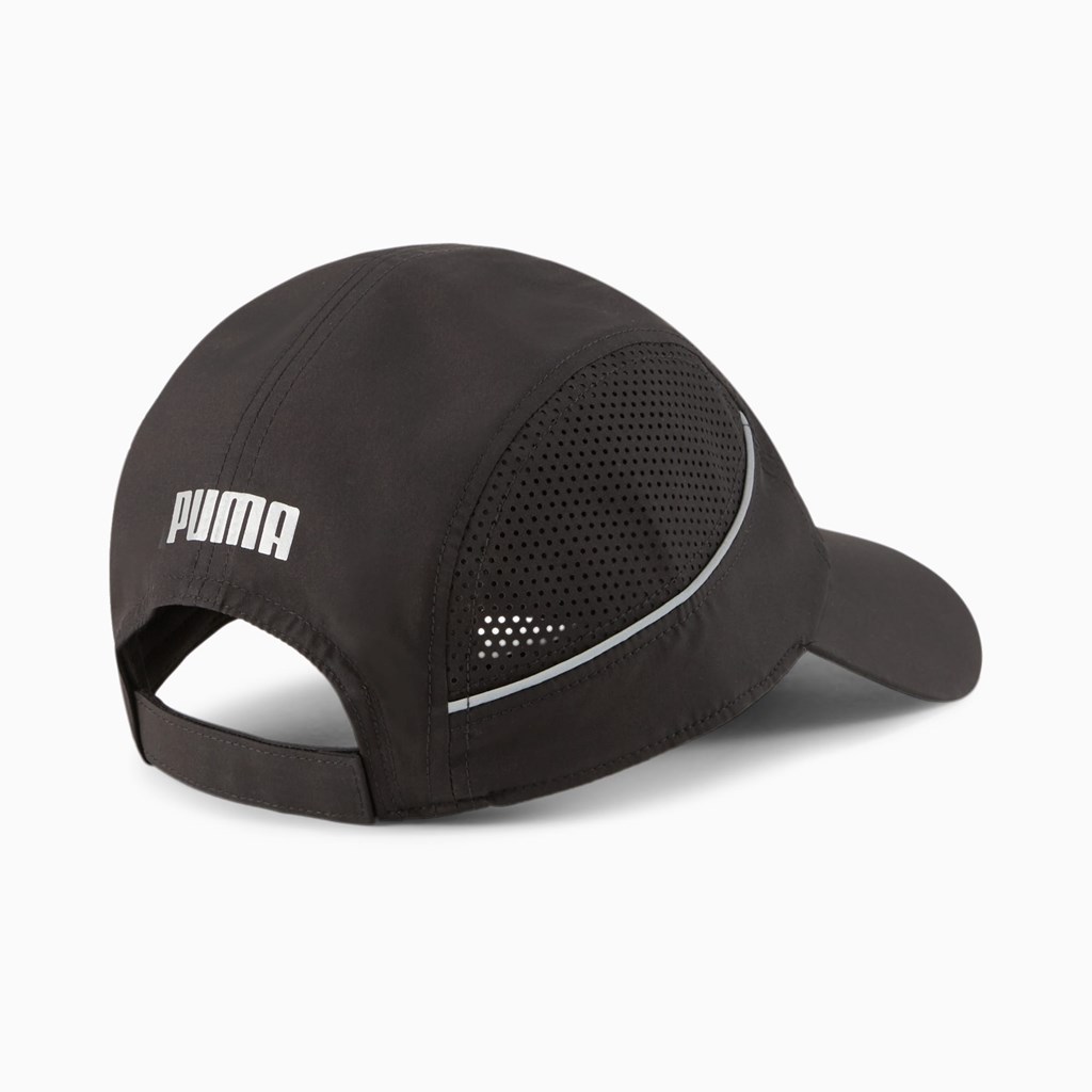 Black Puma Lightweight Running Men's Cap | 7231HXIFD