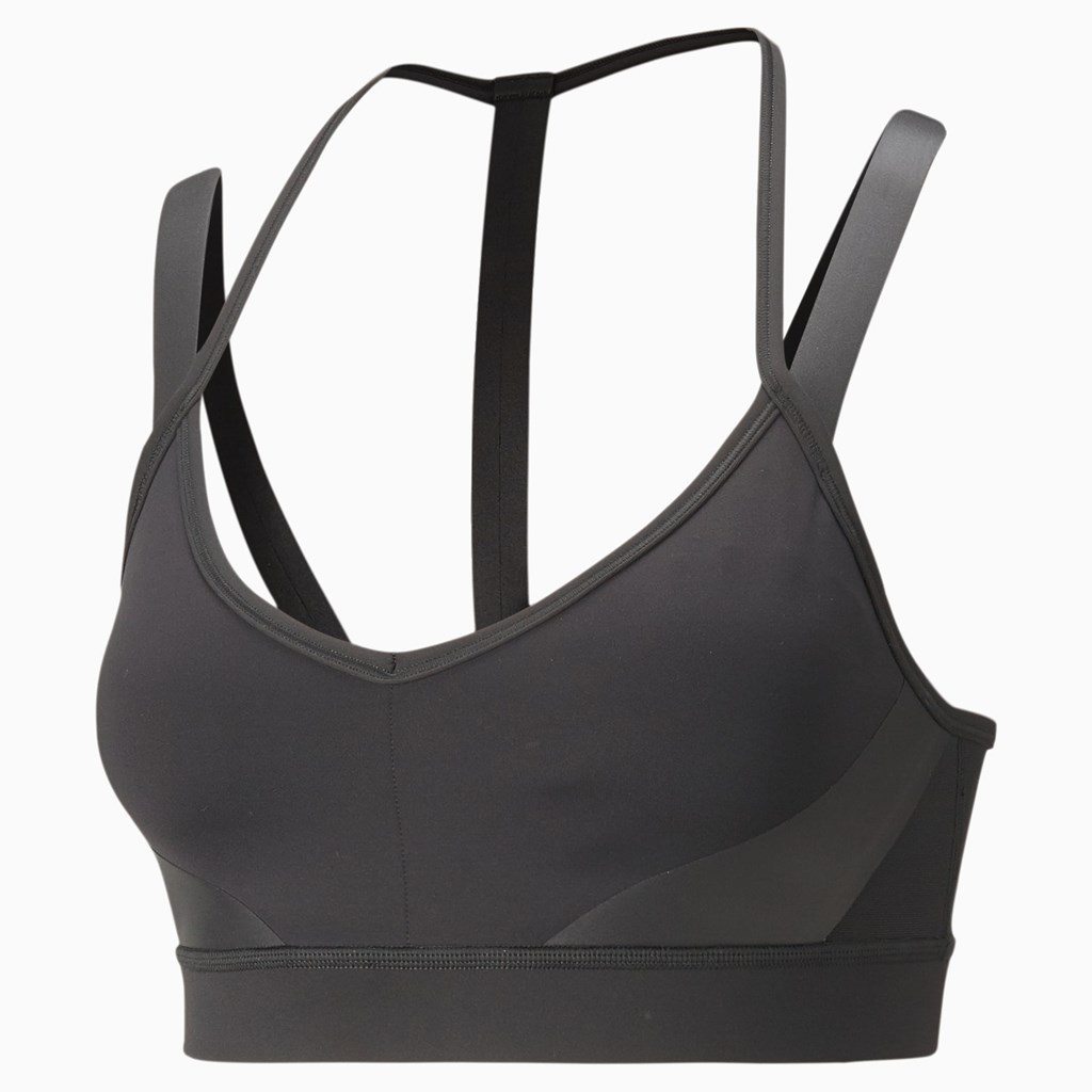 Black Puma Low Impact Fashion Luxe Training Women\'s Sports Bra | 2509XTOYN