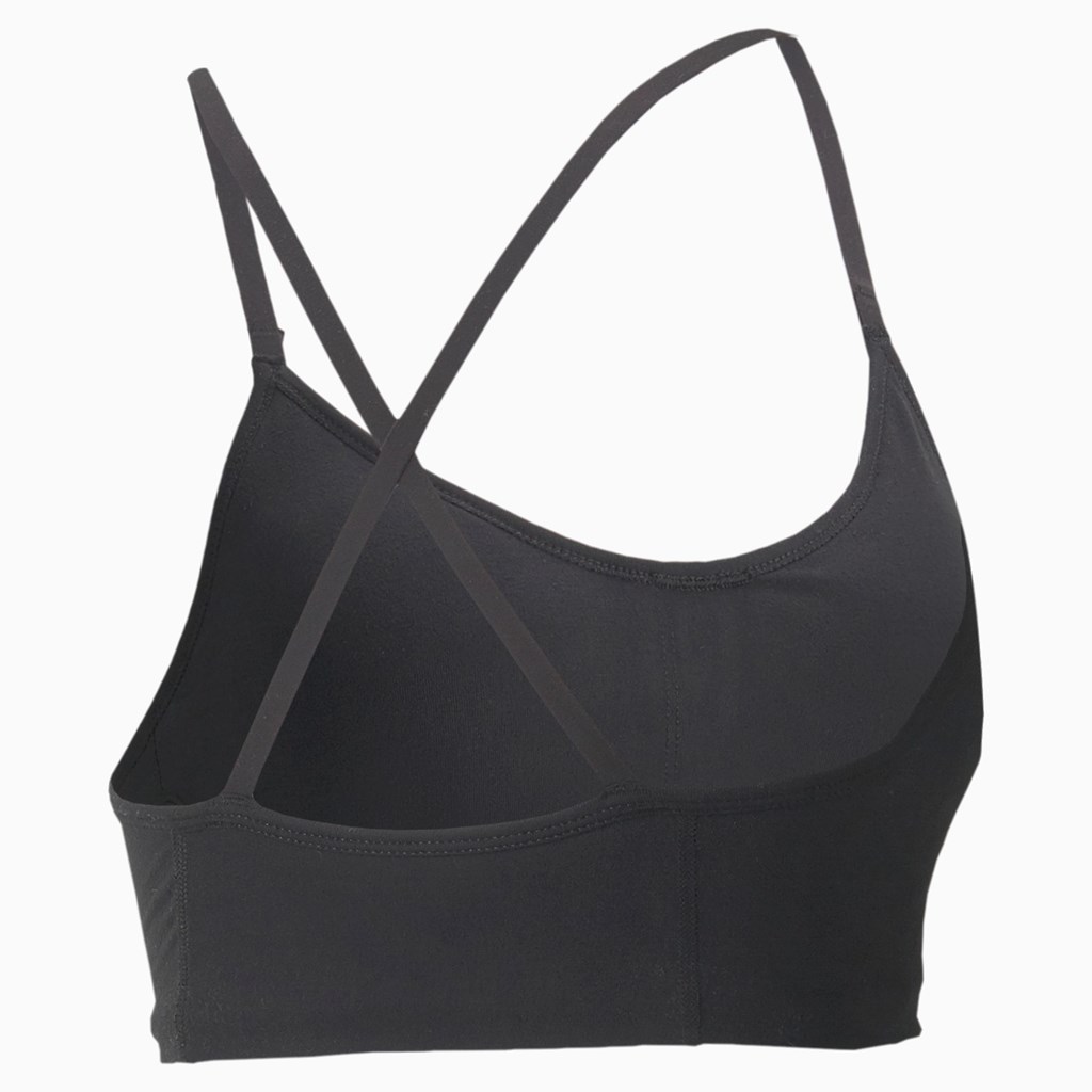 Black Puma Low Impact Studio Training Women's Sports Bra | 6093CQDAY