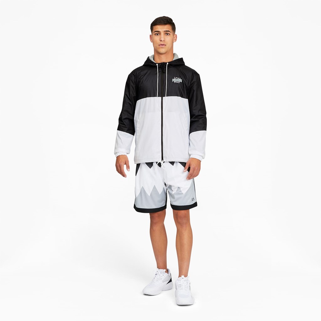 Black Puma MVP Men's Windbreaker | 1364BGDCU