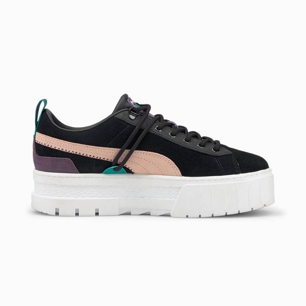 Black Puma Mayze Bright Heights  Women's Sneakers | 5294GMQOW