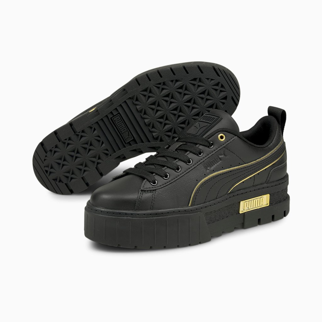 Black Puma Mayze Metal  Women's Sneakers | 5243GFXAT