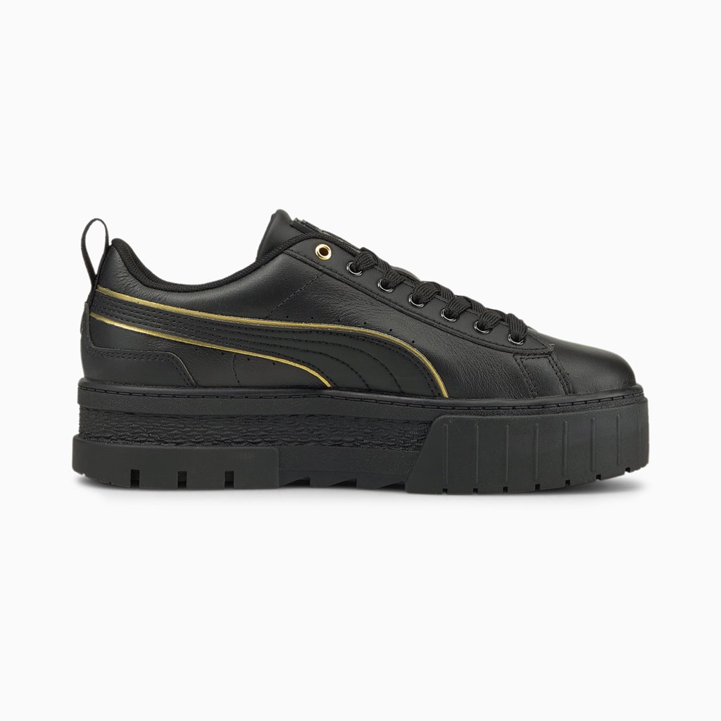 Black Puma Mayze Metal  Women's Sneakers | 5243GFXAT