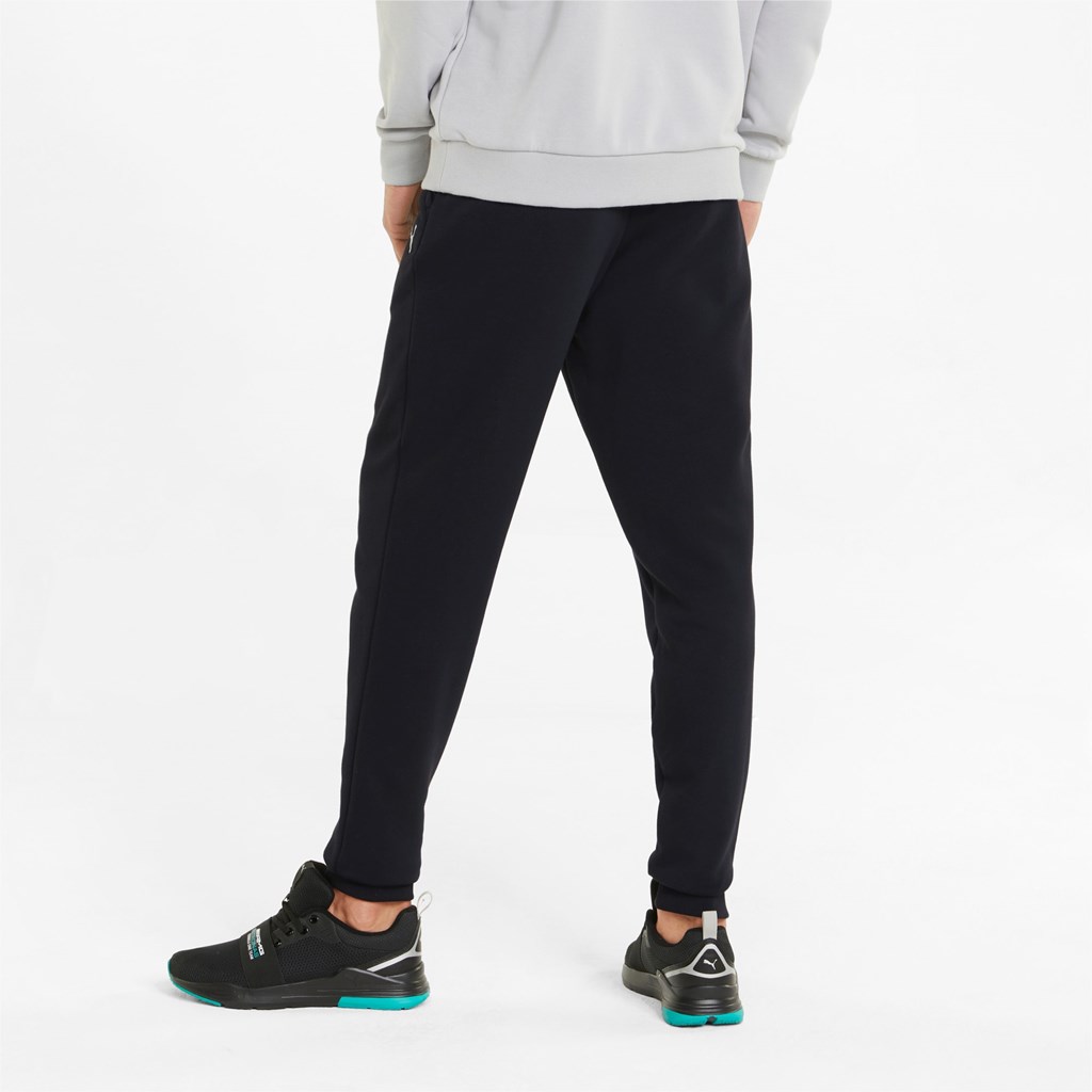 Black Puma Mercedes F1 Essentials Men's Sweatpants | 0392YFKZX