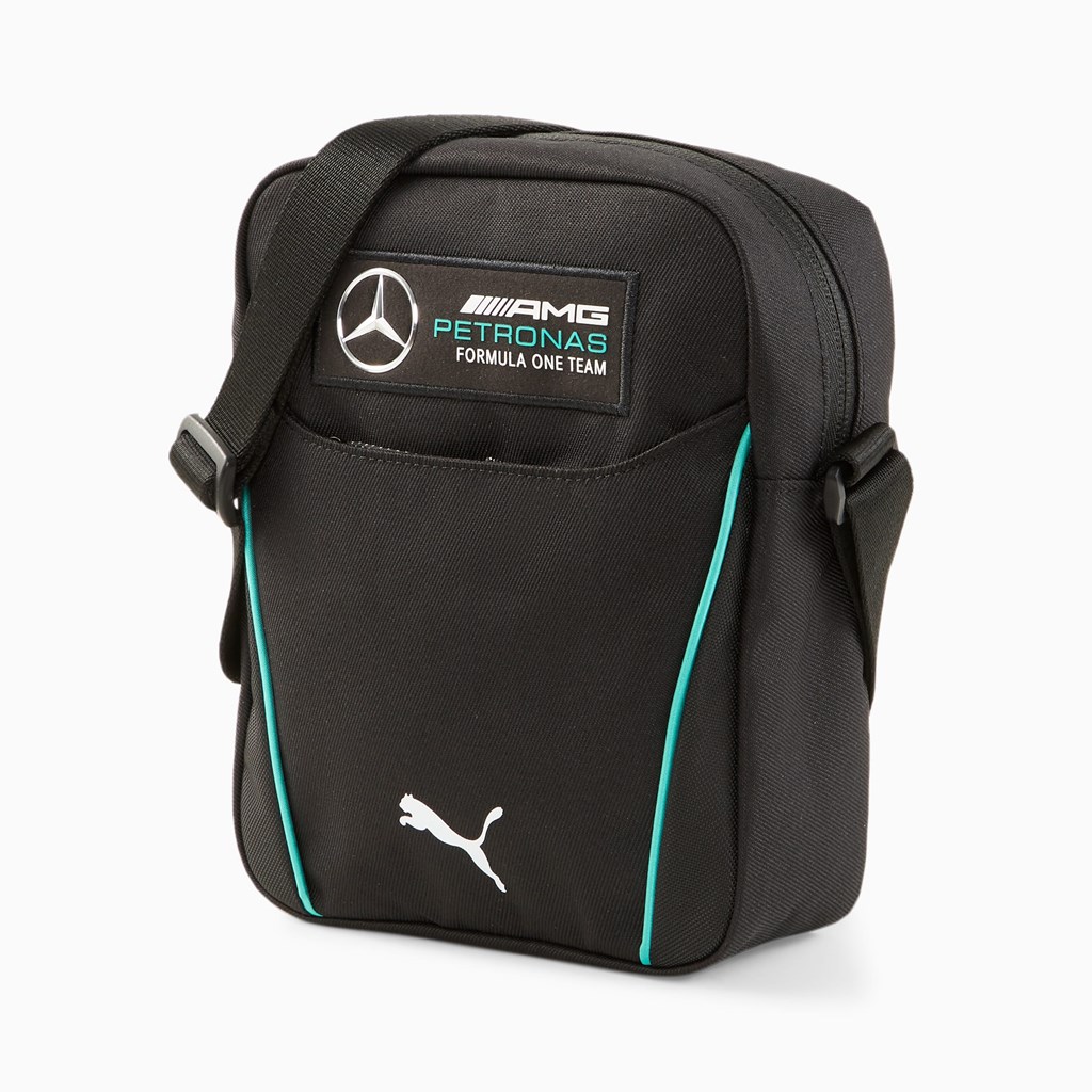 Black Puma Mercedes F1 Portable Shoulder Men\'s Bag | 7948DQJKE