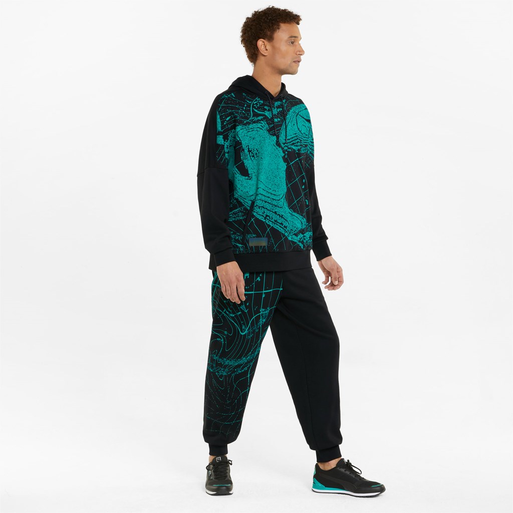 Black Puma Mercedes F1 Statement Men's Hoodie | 2146ACPLE