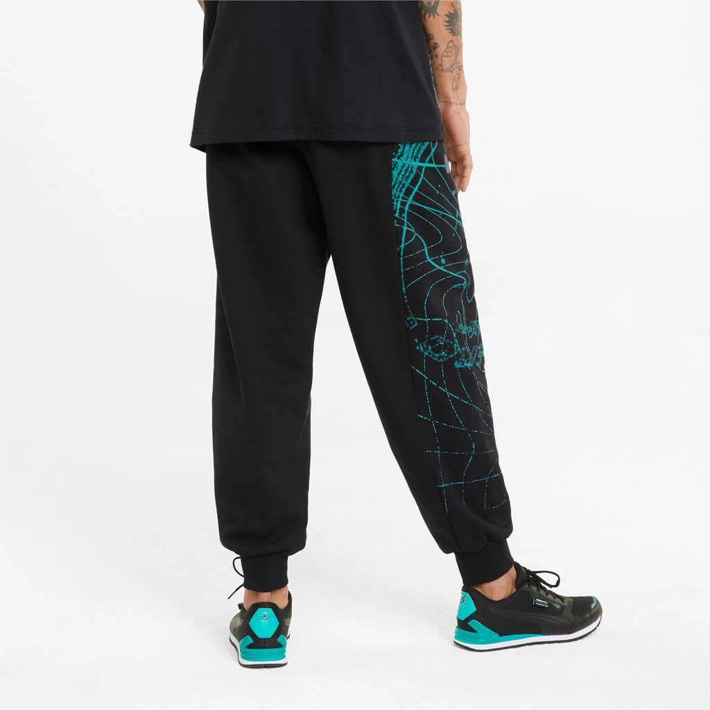 Black Puma Mercedes F1 Statement Men's Pants | 5316HRJKO