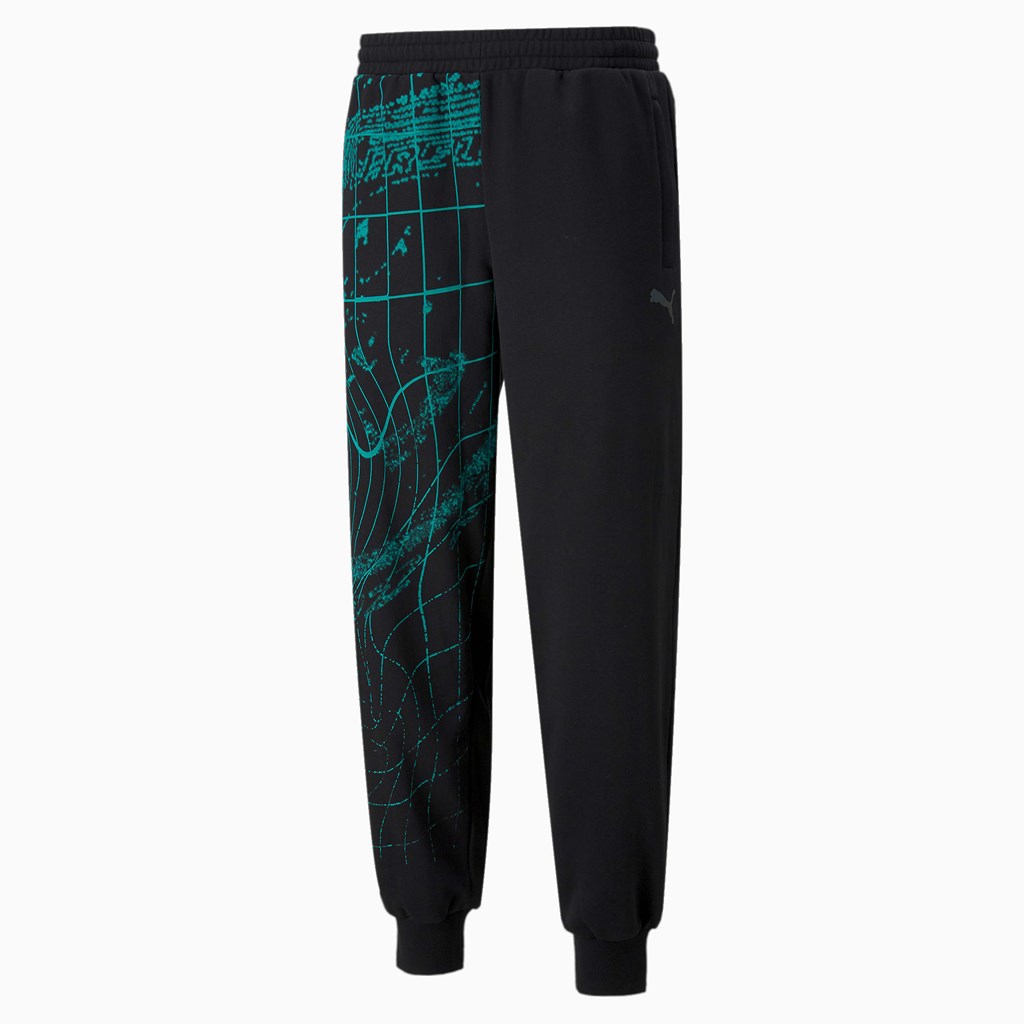 Black Puma Mercedes F1 Statement Men's Pants | 5316HRJKO