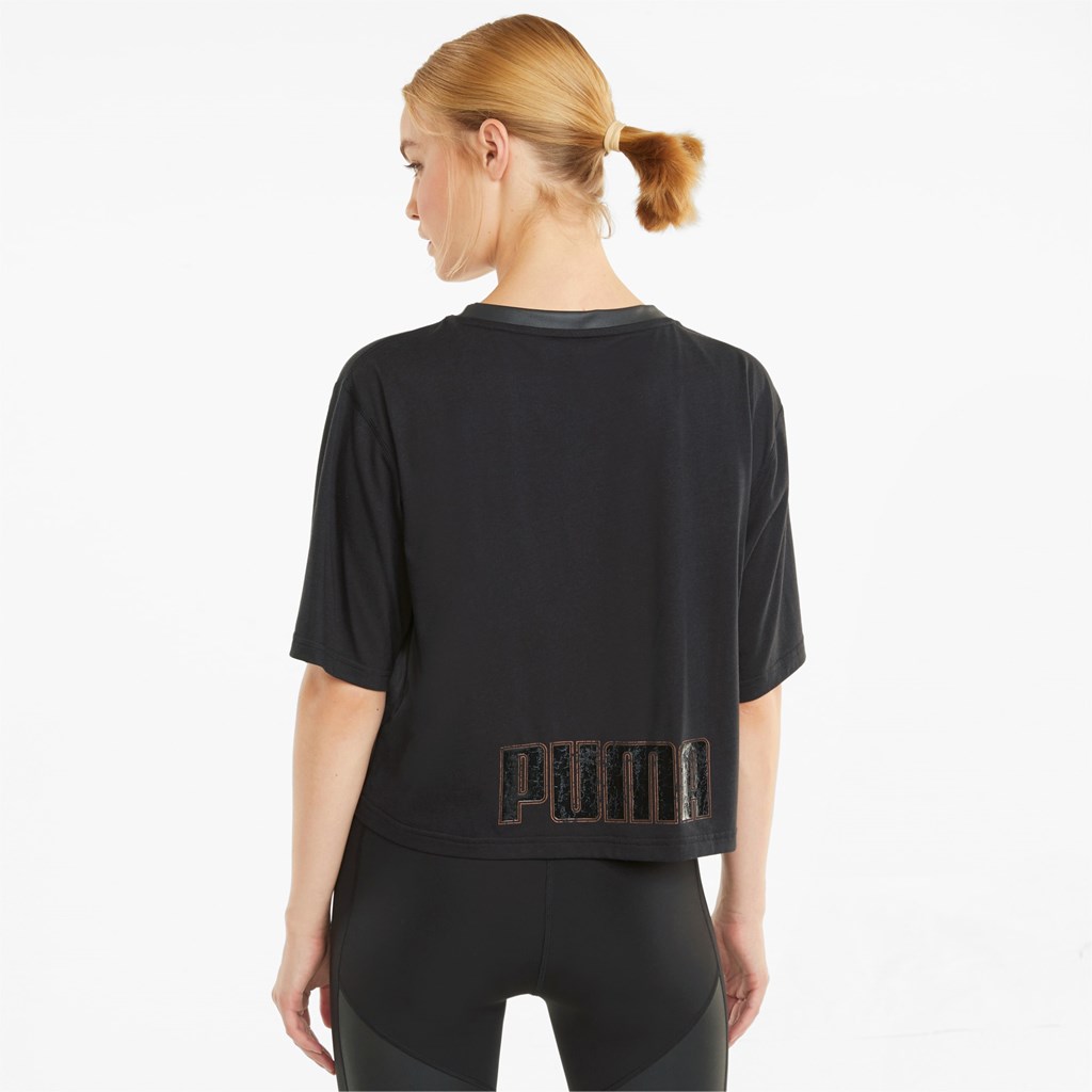 Black Puma Moto Training Women's Tee | 2159YHEVL