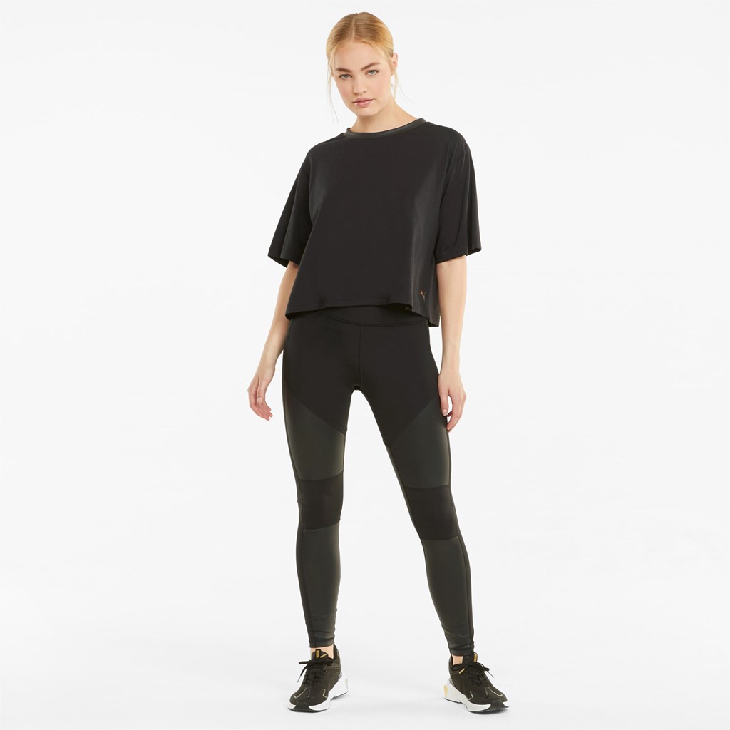 Black Puma Moto Training Women's Tee | 2159YHEVL