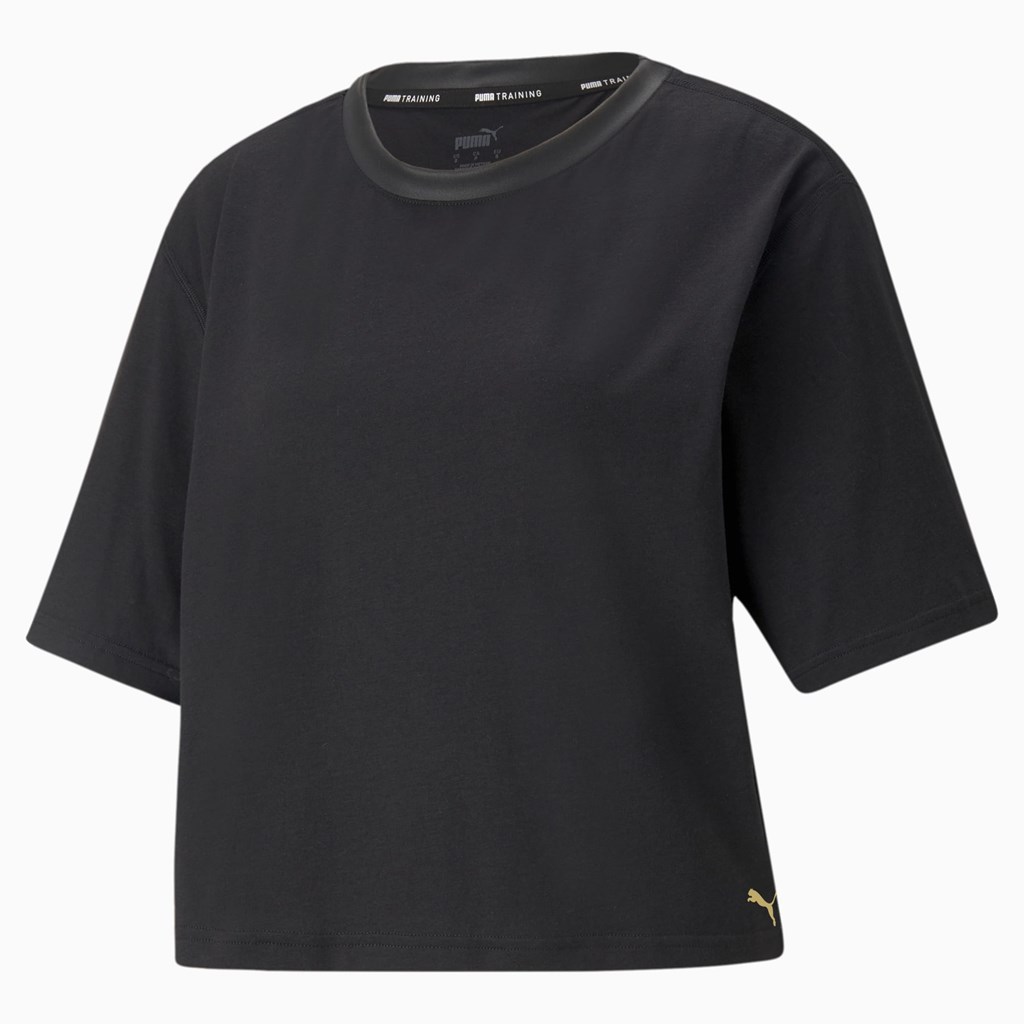 Black Puma Moto Training Women's Tee | 2159YHEVL