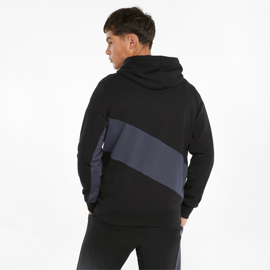 Black Puma PUMA International Men's Hoodie | 2654JUPEF