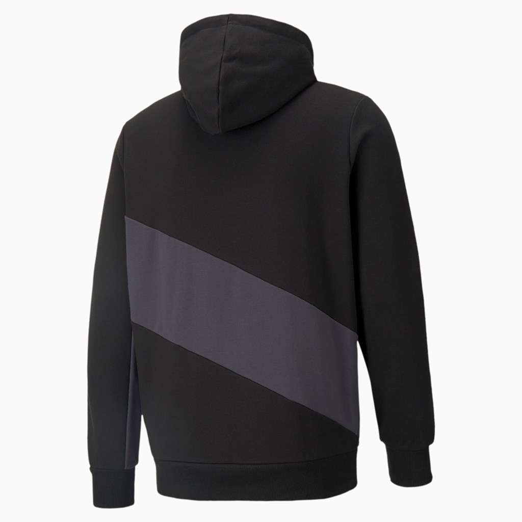 Black Puma PUMA International Men's Hoodie | 2654JUPEF