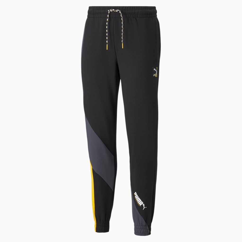 Black Puma PUMA International Men's Pants | 4623NYWPK