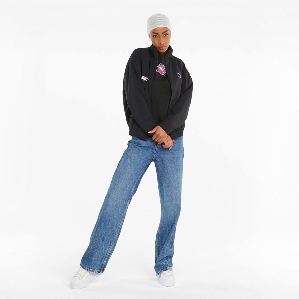 Black Puma PUMA International Track Women's Jacket | 4692UTWLF