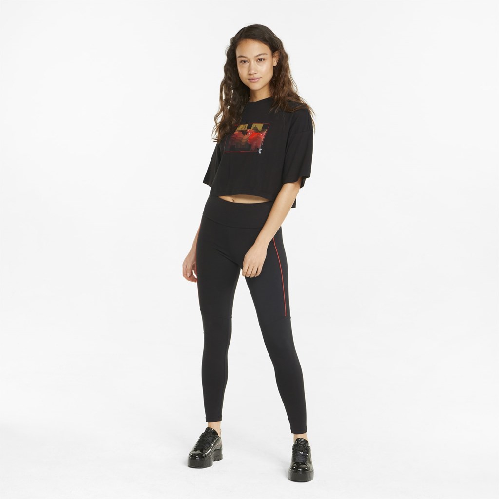 Black Puma PUMA x BATMAN Graphic Women's Tee | 7615CFBOA