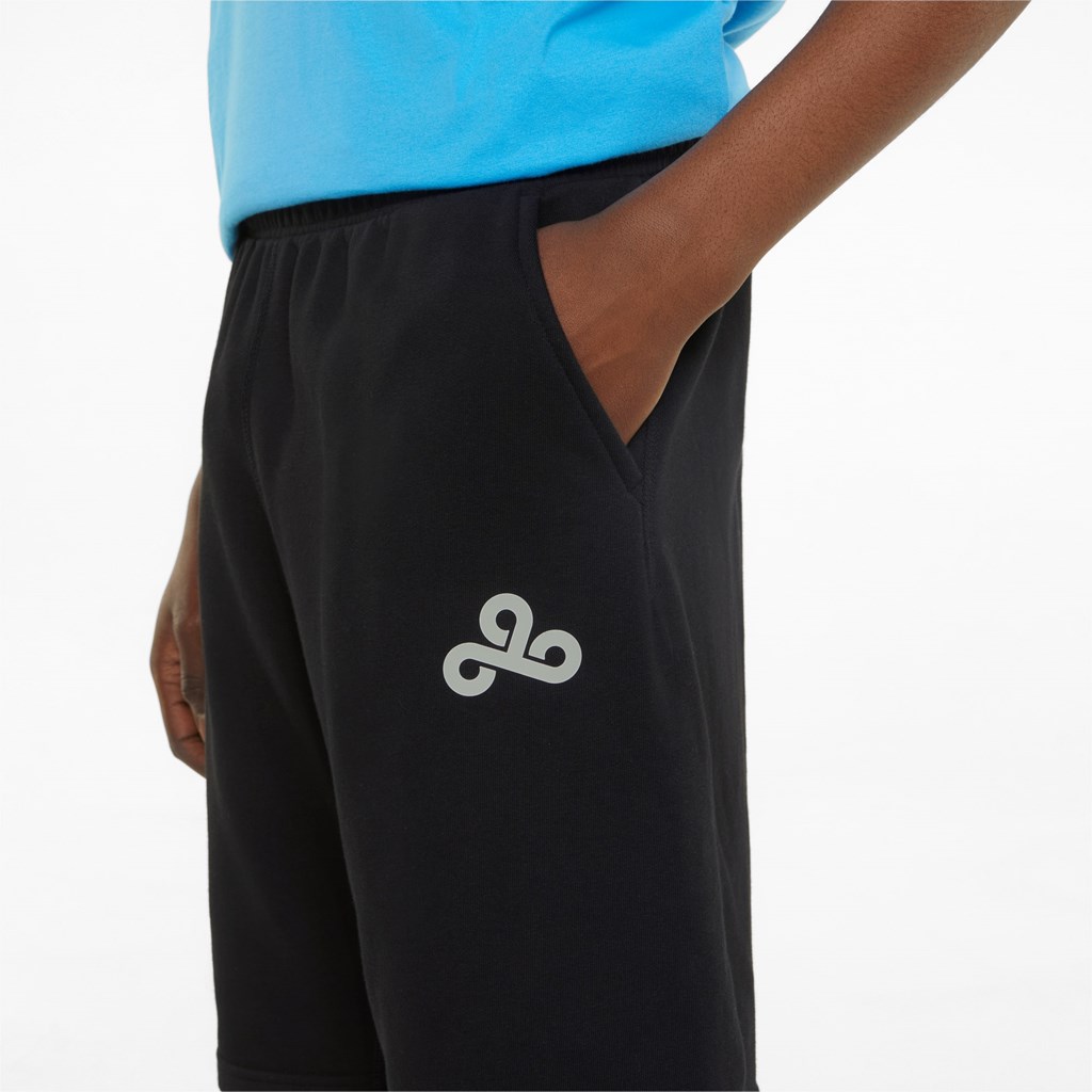 Black Puma PUMA x CLOUD9 Essentials Esports Sweat Men's Shorts | 0859EFXGB