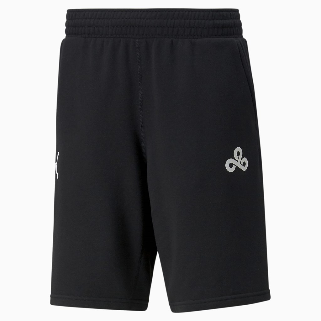 Black Puma PUMA x CLOUD9 Essentials Esports Sweat Men's Shorts | 0859EFXGB