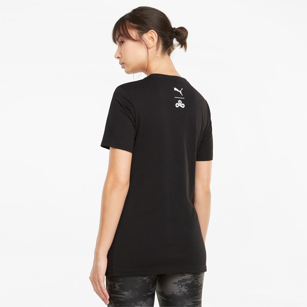 Black Puma PUMA x CLOUD9 Graphic Esports Women's Tee | 1769BLEVW