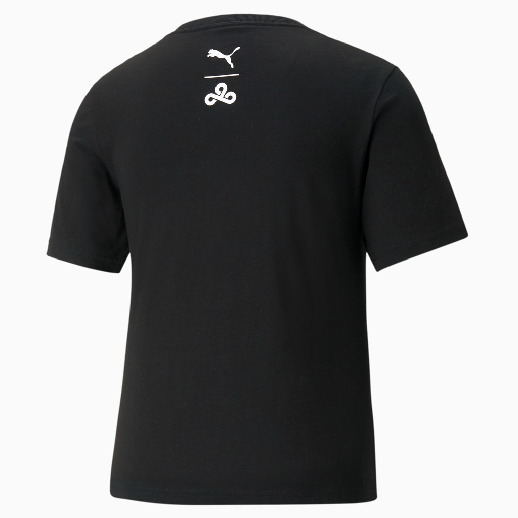 Black Puma PUMA x CLOUD9 Graphic Esports Women's Tee | 1769BLEVW