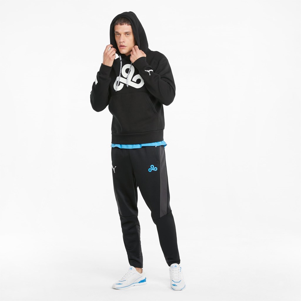 Black Puma PUMA x CLOUD9 Graphic Esports Men's Hoodie | 1936IHNOT