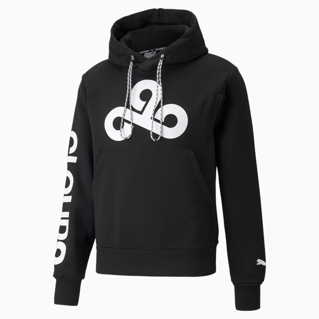 Black Puma PUMA x CLOUD9 Graphic Esports Men's Hoodie | 1936IHNOT