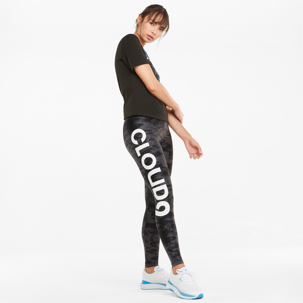 Black Puma PUMA x CLOUD9 Printed Esports Women's Leggings | 1942JBSUO