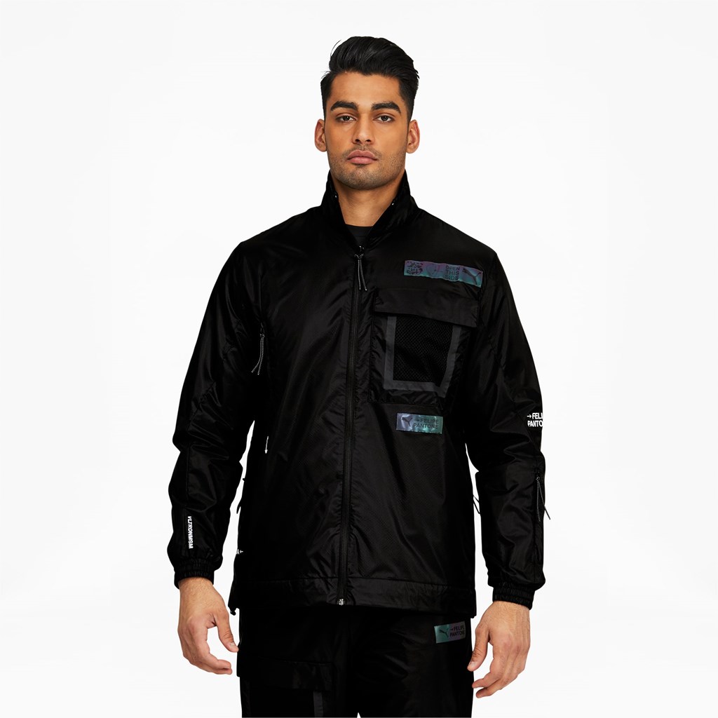 Black Puma PUMA x FELIPE PANTONE Men\'s Jacket | 0482BZTEW