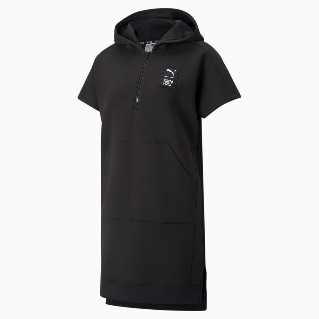 Black Puma PUMA x FIRST MILE Double Knit Women's Dress | 0753NHFGM