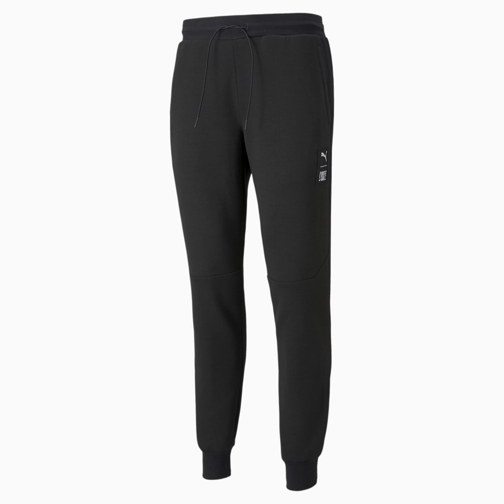 Black Puma PUMA x FIRST MILE Double Knit Men's Jogger Pants | 3589WSJEX