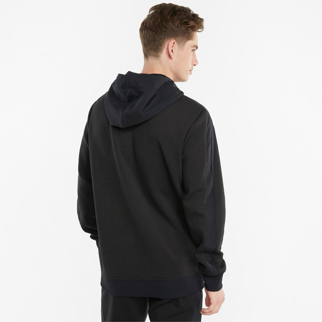 Black Puma PUMA x FIRST MILE Double Knit Men's Hoodie | 3692LPHTQ